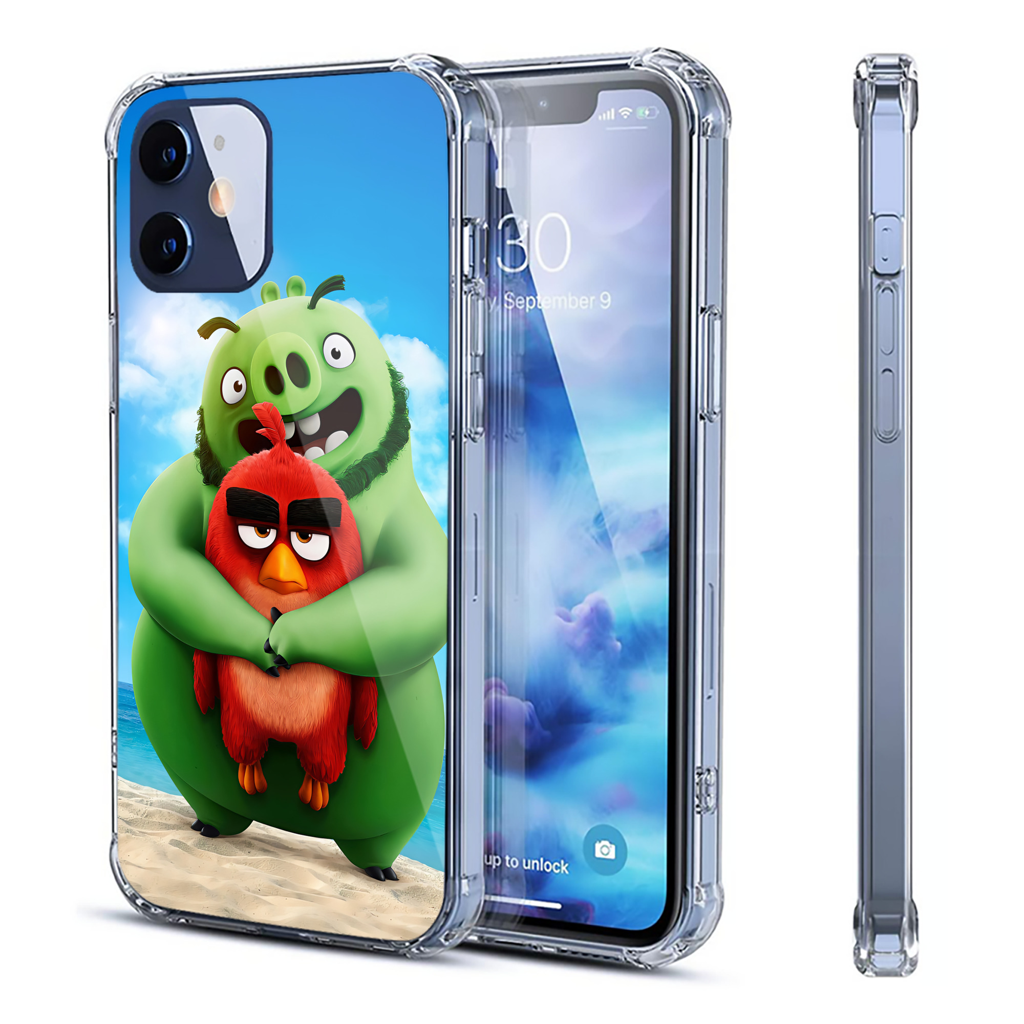 （画像用） Angry Birds アングリーバード 【iPhone 12シリーズ対応】透明スマホケース（クリアソフトケース）